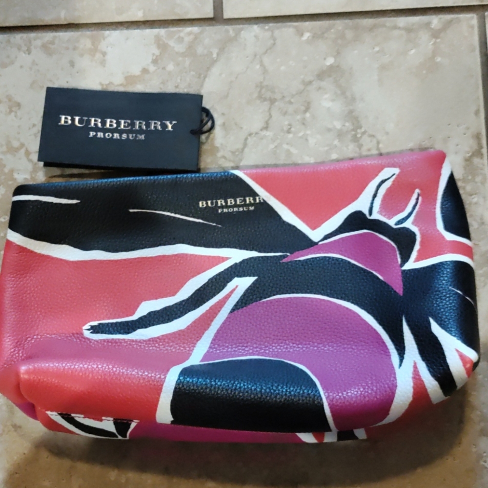 Burberry Prorsum Insect Clutch NWT Magenta Pink